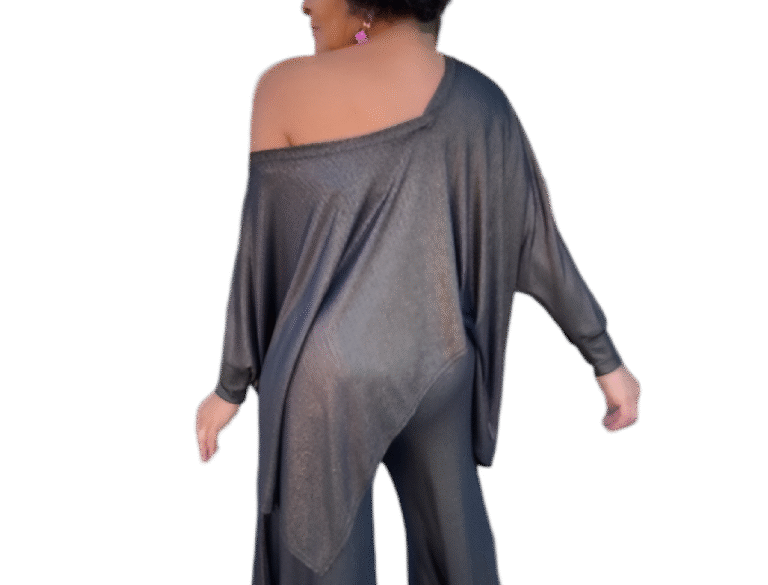 Metallic Signature Top - Free size